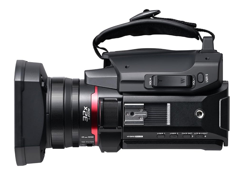 Panasonic HC-X1200 UHD 4K Professional Camcorder with 24x Optical Zoom, 100 Mbps Recording, 6-Hour Battery (Black) - New