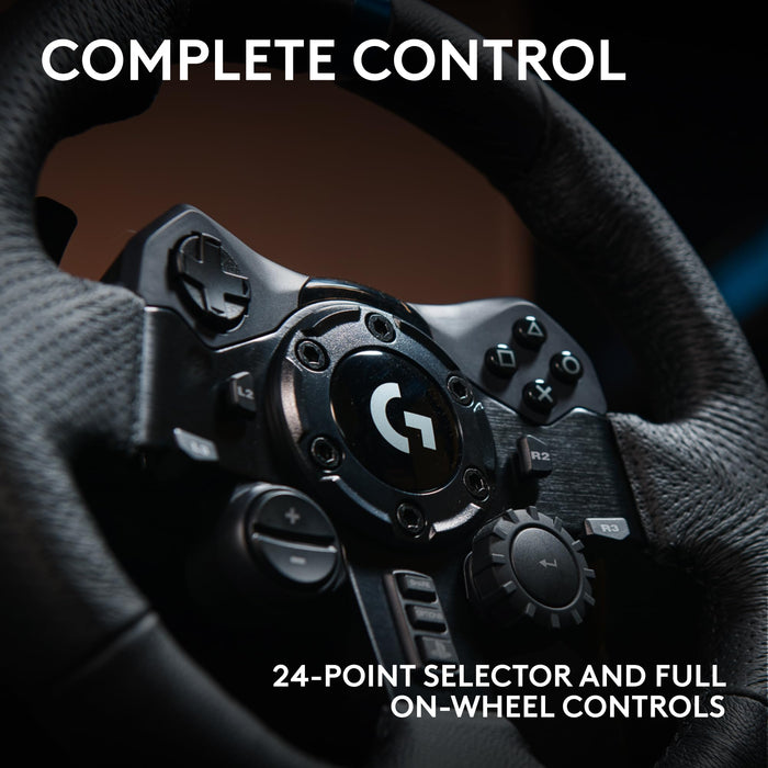 Logitech G923 Racing Wheel with TRUEFORCE Force Feedback, Dual Clutch & LED RPM for PS5, PS4, PC (Black) - New
