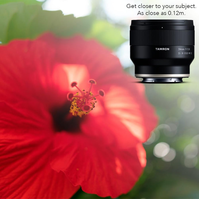 Tamron 24mm F/2.8 Di III OSD M1:2 Lens for Sony Full Frame/APS-C E-Mount Mirrorless Camera (Black) - New
