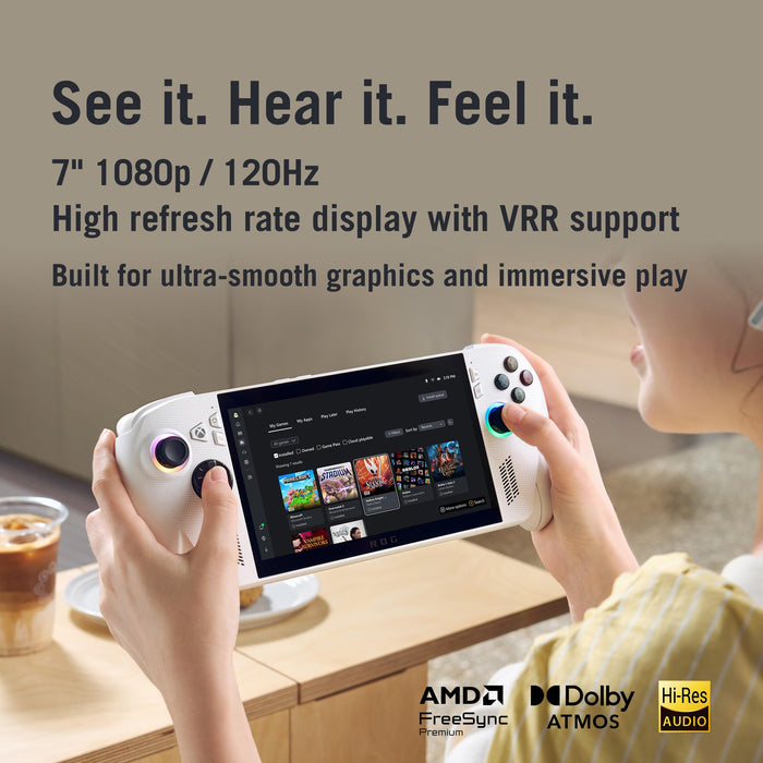 ASUS ROG Ally X 2025 Handheld Gaming Console with AMD Ryzen AI Z2 Processor, 1TB SSD + 24GB RAM, 7" FHD 120Hz Display, Windows 11 (Black) - New