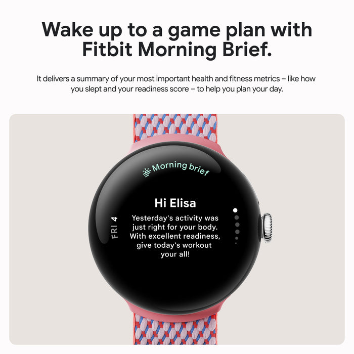 Google Pixel Watch 3 45mm Wi-Fi Smartwatch with Actua Display, Advanced Running Features & Cardio Load Tracking for Android (Matte Hazel) - New