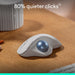 Logitech ERGO M575S Wireless Trackball Mouse with Thumb Control, Bluetooth & USB Receiver, 18-Month Battery (White) - New