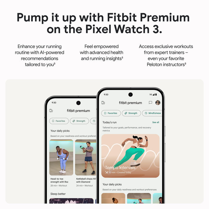 Google Pixel Watch 3 45mm Wi-Fi Smartwatch with Actua Display, Advanced Running Features & Cardio Load Tracking for Android (Matte Hazel) - New