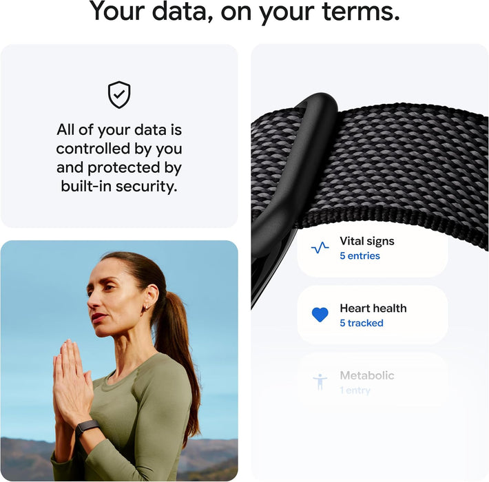 Google Fitbit Air (Fog) - Bluetooth Tracker for Personal Tracking and Activity Monitoring | Wireless Fitness Device - New