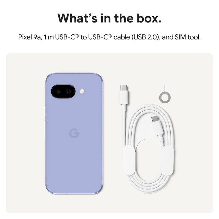 Google Pixel 9a with Gemini - Unlocked Android Smartphone with AI Camera, All-Day Battery, 7 Years Updates - 128GB (Porcelain) - New