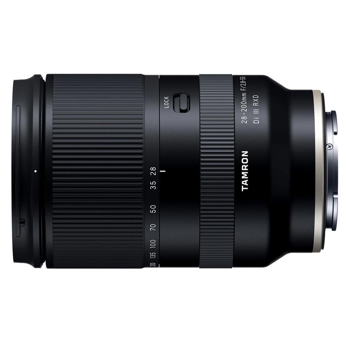 Tamron 28-200mm F/2.8-5.6 Di III RXD All-in-One Lens for Sony Mirrorless Full Frame/APS-C E-Mount AFA071S700 (Black) - New