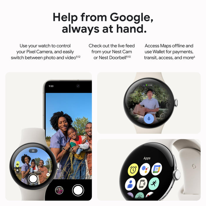 Google Pixel Watch 3 45mm Wi-Fi Smartwatch with Actua Display, Advanced Running Features & Cardio Load Tracking for Android (Matte Hazel) - New