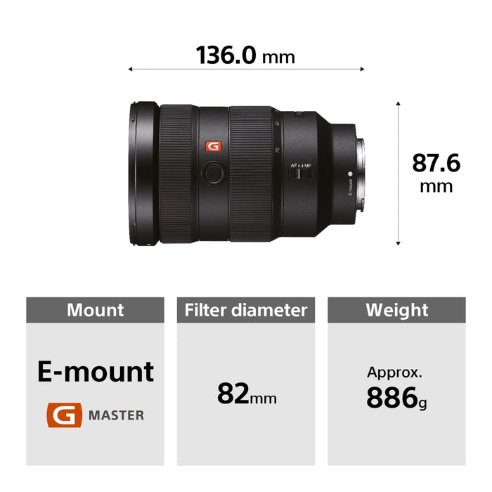 Sony FE 24-70mm f/2.8 GM (SEL2470GM) Full Frame G Master Standard Zoom Lens - E-Mount (Black) - Used