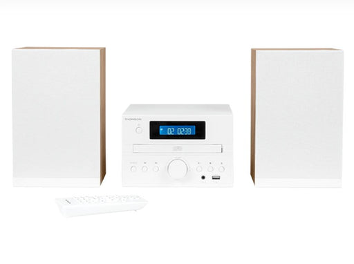 Thomson Micro Sound System Bt Radio Fm/cd/mp3/USB Wood Finish White Mic121bt - 1