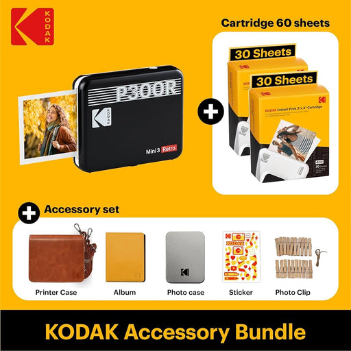 Kodak Mini 3 Era Black 3x3 + 60sheets + Accesory Kit - 1