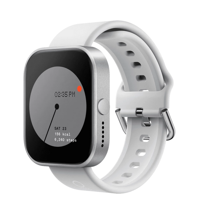 Nothing CMF by Nothing Watch Pro D395 - Silver with Light Grey Strap - Image 1