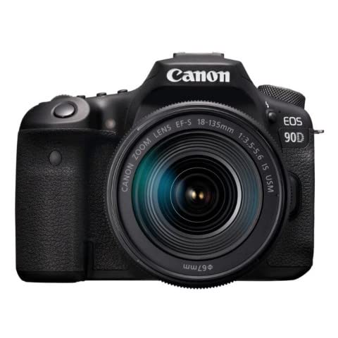 Canon DSLR Camera with 18-135 is USM Lens, Built-in Wi-Fi, Bluetooth - Black