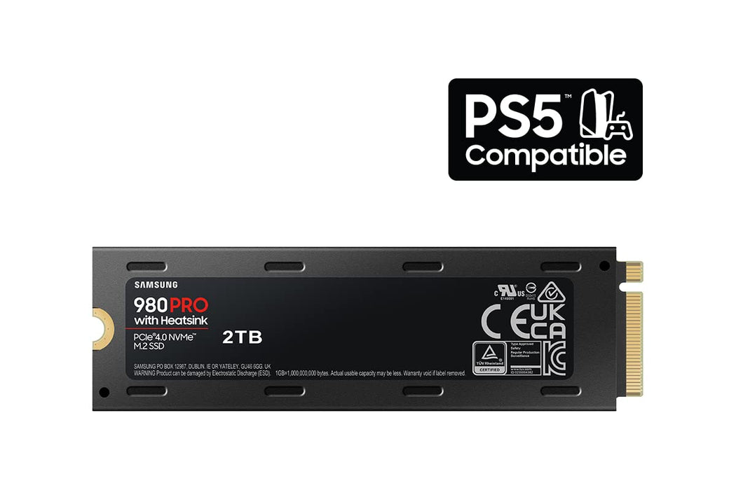 Samsung Electronics 980 PRO SSD with Heatsink 2TB PCIe Gen 4 NVMe M.2 Internal SSD