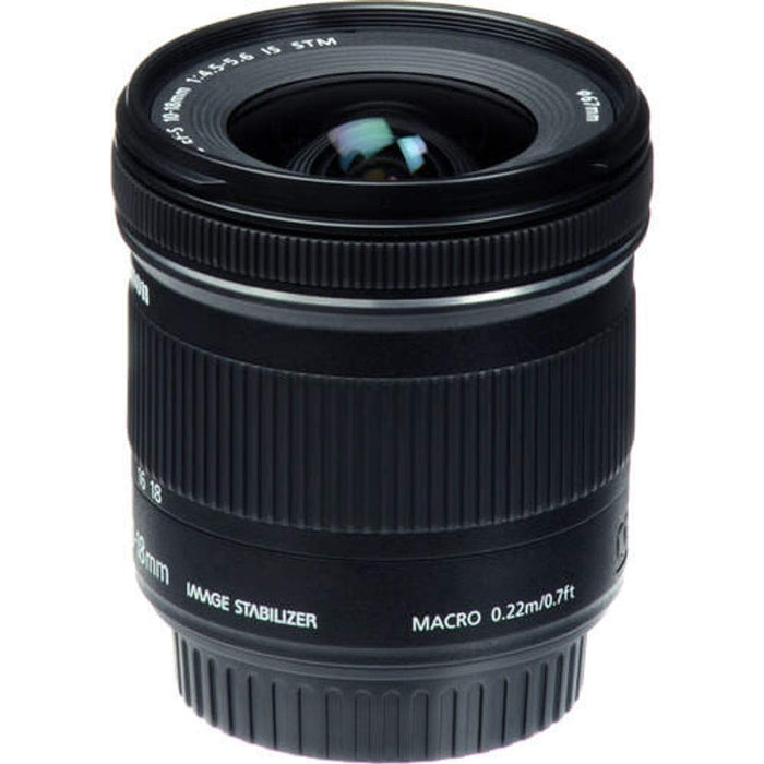 Canon EF-S 10-18mm f/4.5-5.6 is STM Lens - Black