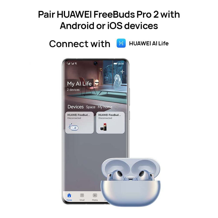 Huawei FreeBuds Pro 2 - Hi-Res Dual Sound, Up to 30-Hour Battery - Blue