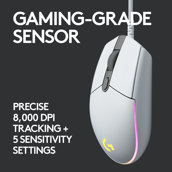 Logitech G102 Gaming Mouse (White) - 10