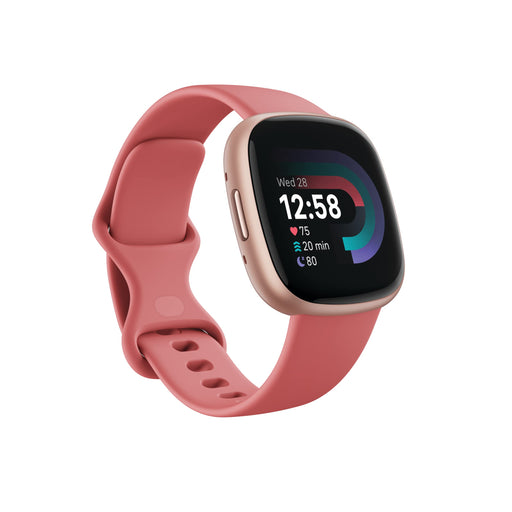 Fitbit Versa 4 GPS Smartwatch (Pink Sand/ Copper Rose Aluminium) - 1