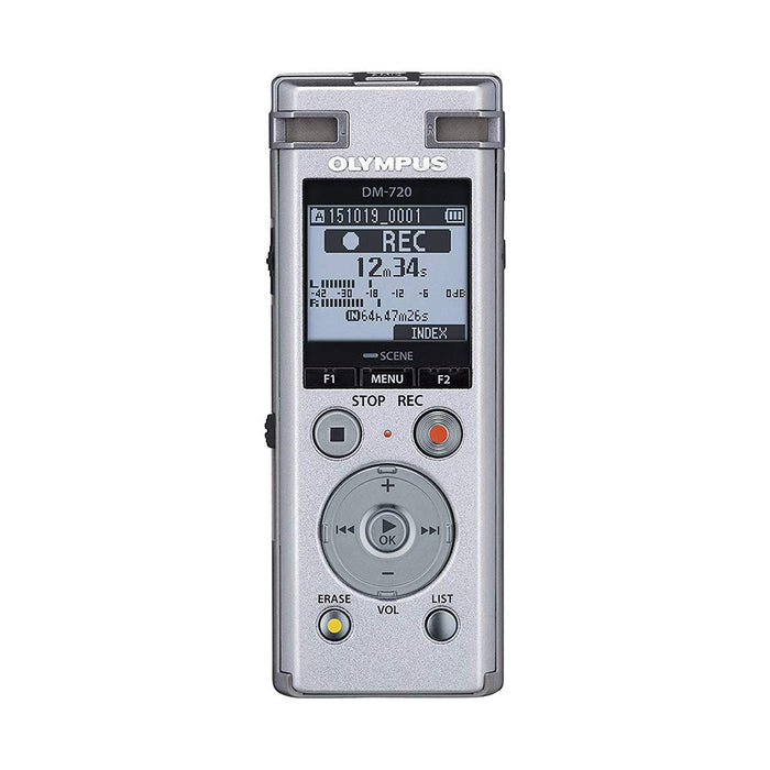 Olympus V414111SU000 Digital Dm-720 Voice Recorder - Silver