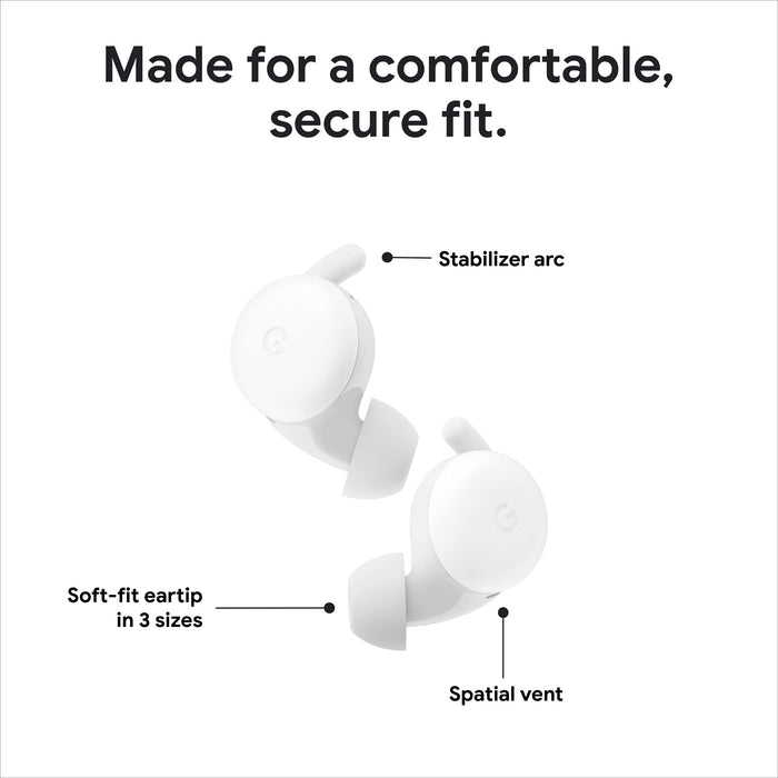 Google Pixel Buds A-Series True Wireless In-Ear Headphones (Clearly White) - 2