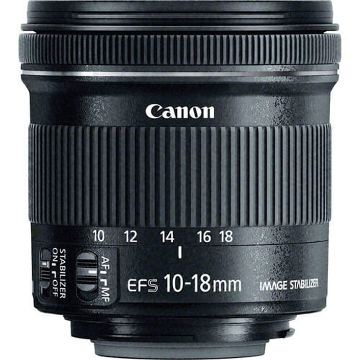 Canon EF-S 10-18mm f/4.5-5.6 is STM Lens - Black