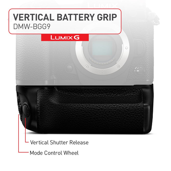 Panasonic Authentic Lumix G9 Vertical Battery Grip - Black