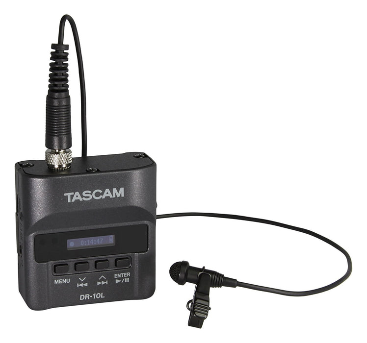 Tascam DR-10L Micro Portable Audio Recorder with Lavalier Microphone (Black) - 14