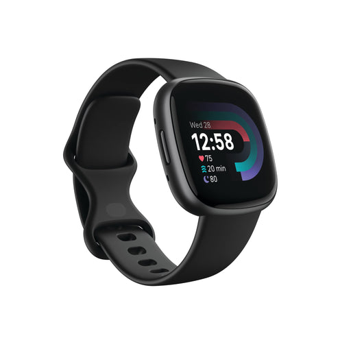 Fitbit Versa 4 GPS Smartwatch (Black / Graphite Aluminium) - 1