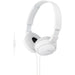 Sony ZX Series Extra Bass Wired On-Ear Headphones With Mic - White