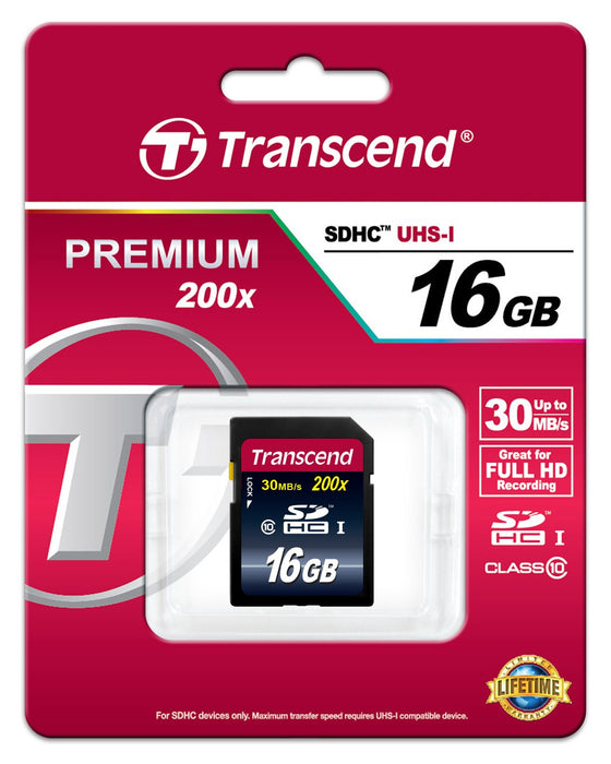 Transcend SDHC Class 10 16 GB Flash Memory Card