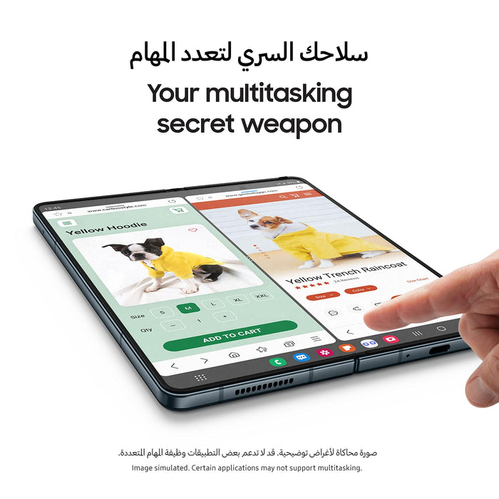 SAMSUNG Galaxy Z Fold4 Dual SIM Mobile Phone Android Folding Smartphone 256GB, Graygreen UAE Version, 256 GB