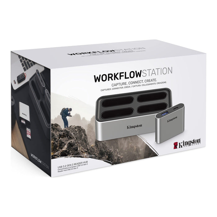 Kingston Workflow Station and Readers (WFS-U, USB 3.2 Gen 2 Dock and USB miniHub with USB-A/C) - 3