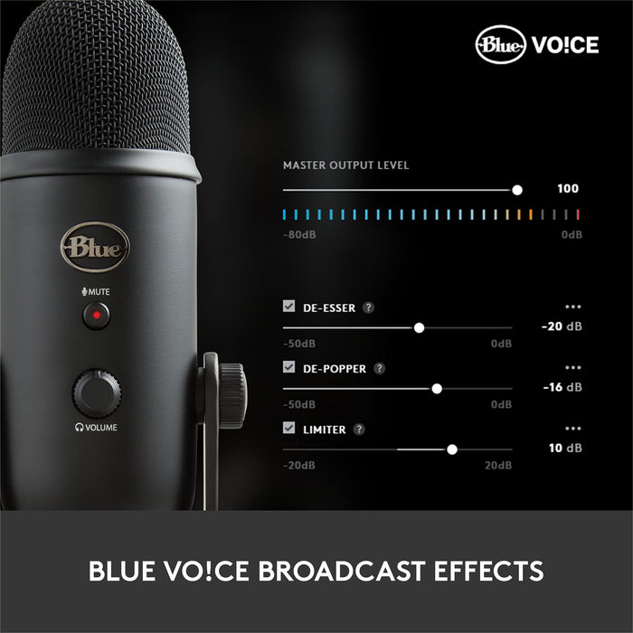 Blue Microphones Yeticaster Professional Broadcast Bundle Wih Yeti, Radius III & Compass - 4