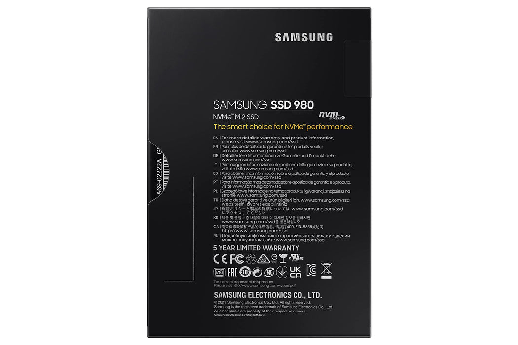 Samsung 980 500GB NVMe M.2 2280 PCIe Gen3 SSD (MZ-V8V500B) - 3