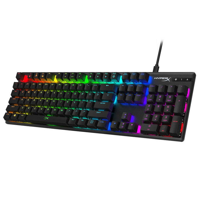 HyperX Alloy Origins - Mechanical Gaming Keyboard, Full Size RGB LED Backlit With Linear HyperX Red Switch - Black