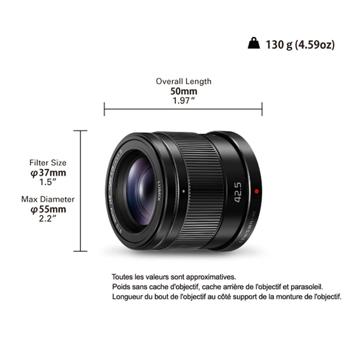 Panasonic H-HS043E-K Lumix G Lens - Black