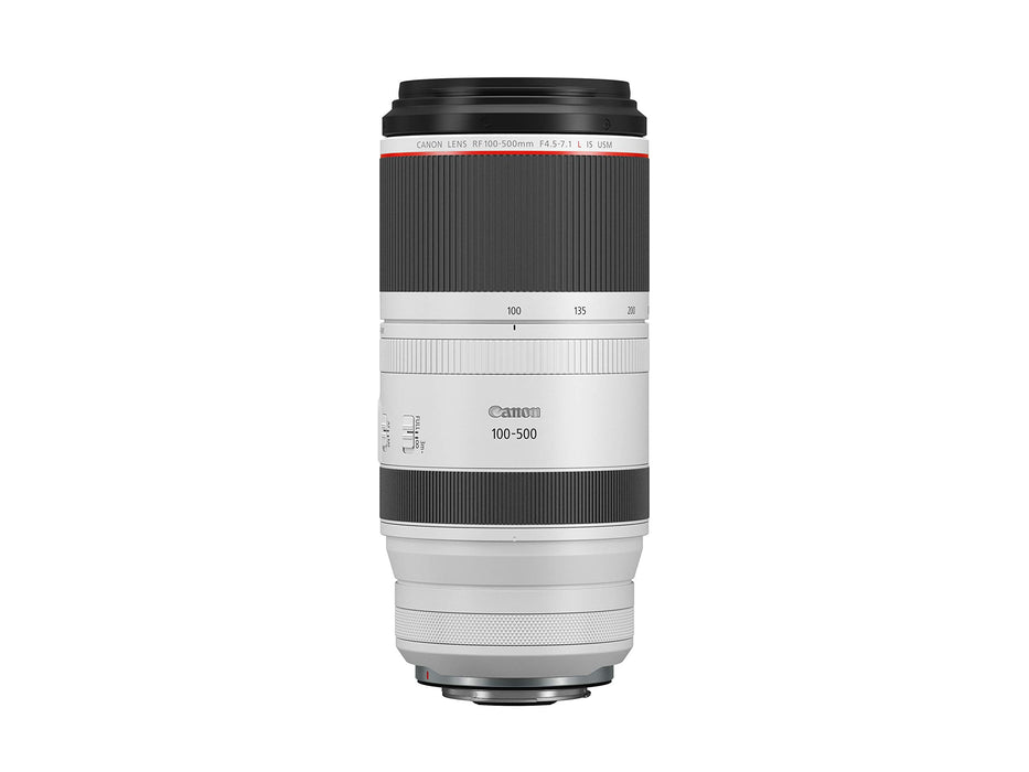 Canon RF 100-500mm F4.5-7.1 L is USM Super-Telephoto Lens - White