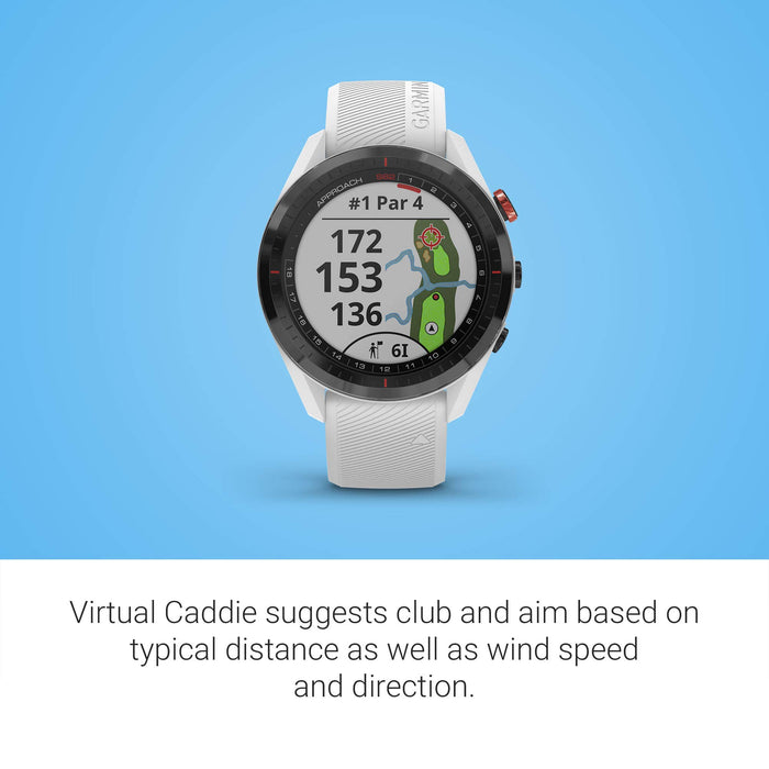Garmin Approach S62, Premium Golf GPS Watch, Built-in Virtual Caddie - White