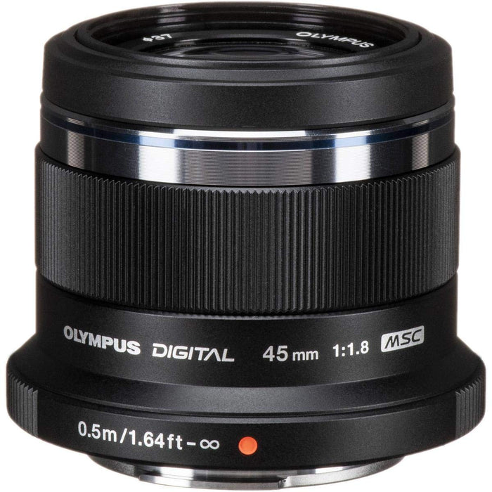 Olympus M. Zuiko 45mm F1.8 Interchangeable Lens for Olympus/Panasonic Micro Cameras - Black