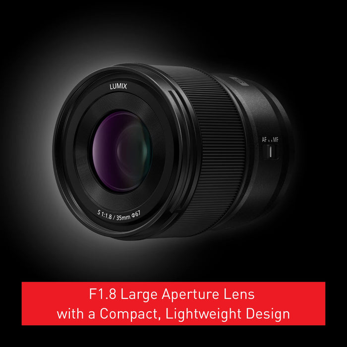 Panasonic Lumix SS35 S Series 35mm F1.8 L Mount Interchangeable Lens - Black