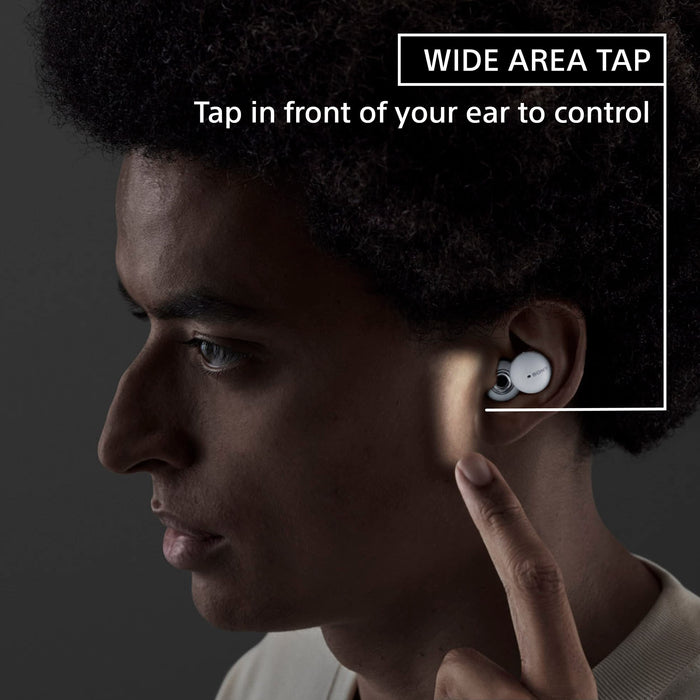Sony LinkBuds Truly Wireless Earbud Headphones with an Open-Ring Design and Alexa Built-in - White