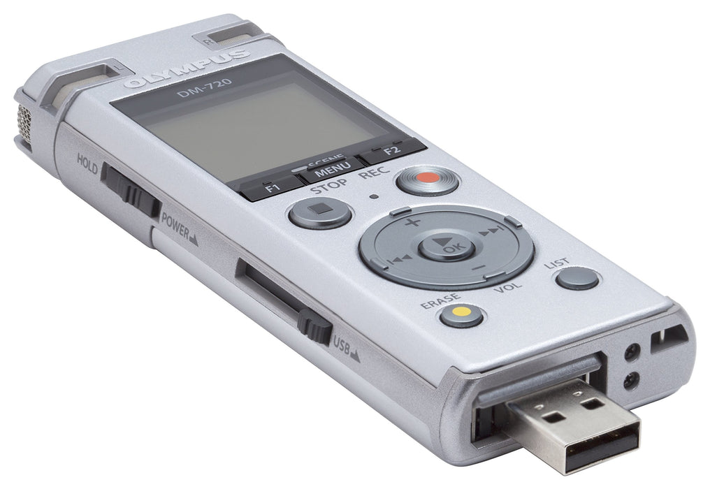 Olympus V414111SU000 Digital Dm-720 Voice Recorder - Silver