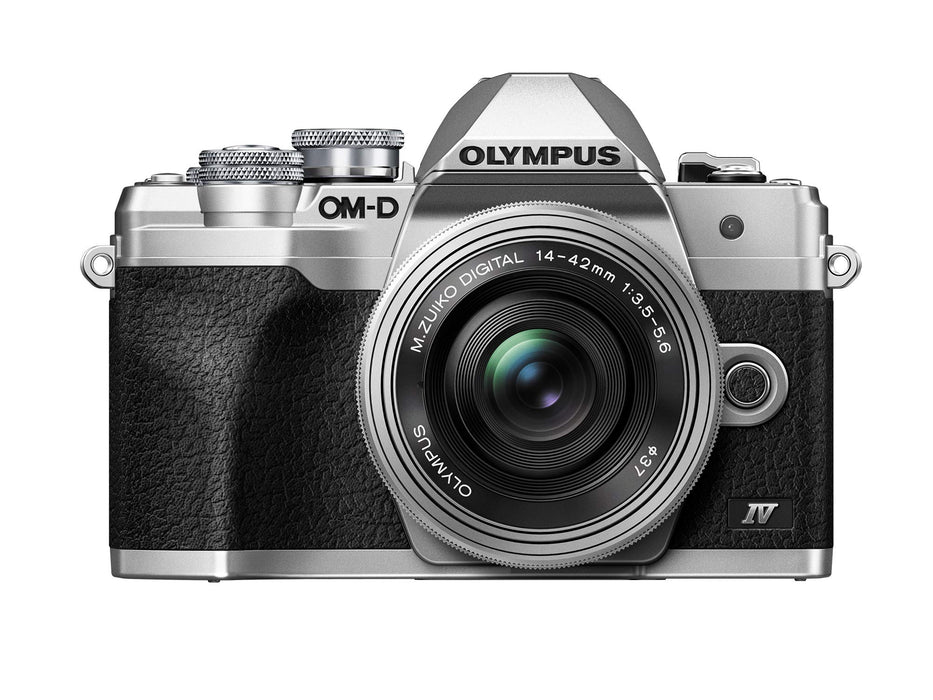Olympus OM-D E-M10 Mark IV Body with M.Zuiko Digital ED 14-42mm F3.5-5.6 EZ Lens Kit - Silver