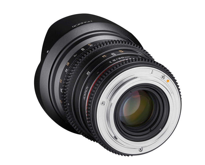 Rokinon 20-20mm f/1.9-22 T1.9 AS ED UMC Cine DS Wide Angle Lens for Canon, Black