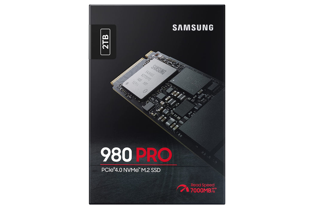 Samsung 980 PRO 2 TB PCIe 4.0 (bis zu 7.000 MB/s) NVMe M.2 (2280) Internal Solid State Drive (SSD)