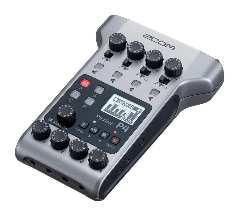 Zoom PodTrak P4 Portable Multitrack Podcast Recorder - 12