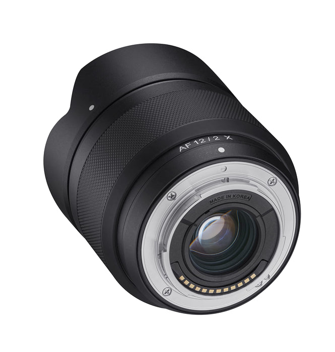 Samyang AF 12mm f/2.0 Auto Focus APS-C Compact Ultra Wide Angle Lens for Fujifilm X - Black