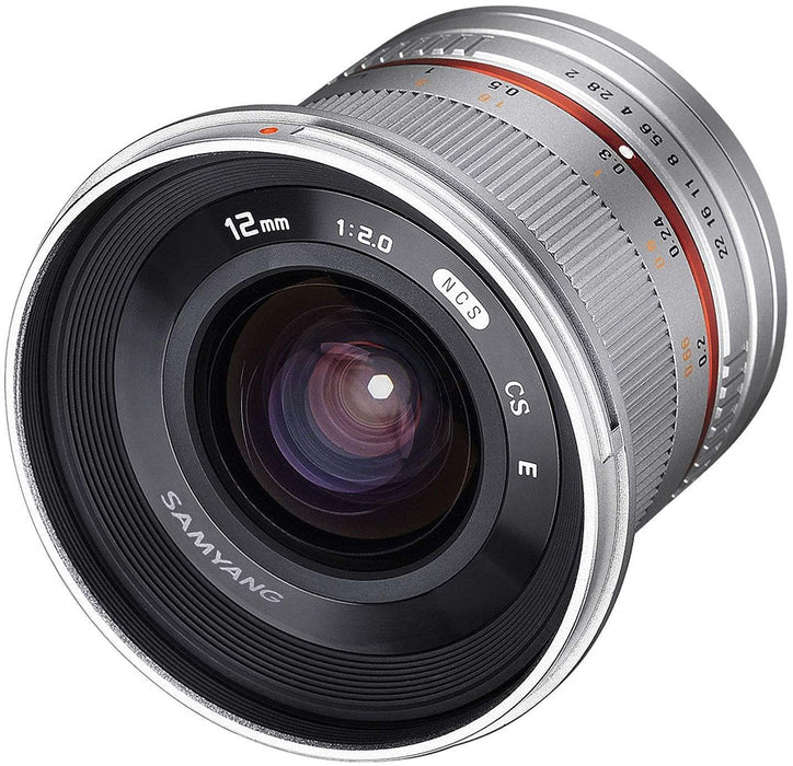 Samyang 12 mm F2.0 Manual Focus Lens for Sony E - Silver
