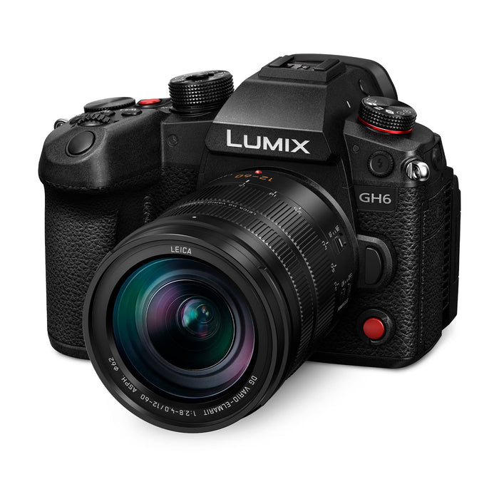 Panasonic LUMIX GH6, 25.2MP Mirrorless Micro Four Thirds Camera, 12-60mm F2.8-4.0 Leica Lens - Black