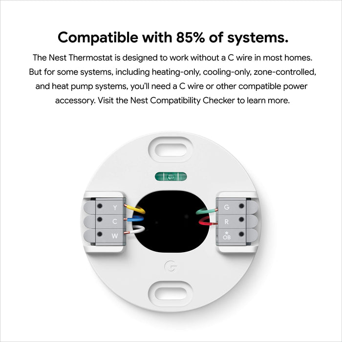 Google Nest Thermostat - Smart Thermostat for Home - Programmable WiFi Thermostat - White