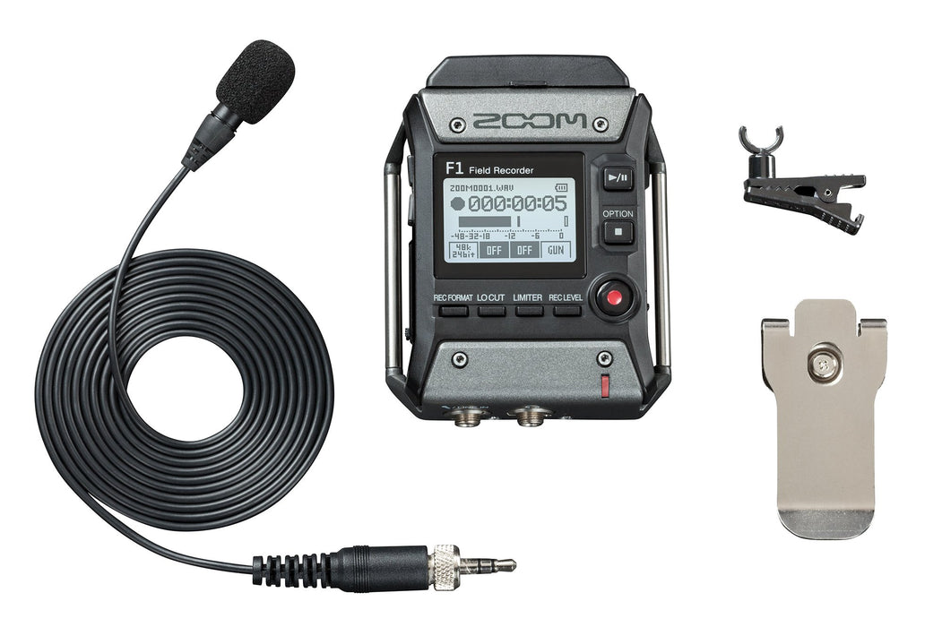 Zoom F1-LP 2-Input / 2-Track Portable Field Recorder with Lavalier Microphone - 6